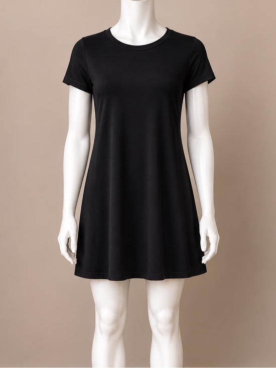 Alya Dresses & Skirts - Minimalist Black T-Shirt Dress Casual Everyday Dress
